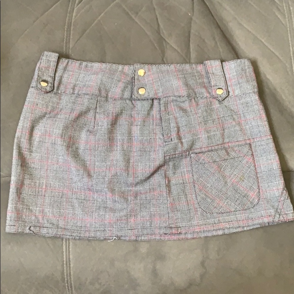 Plaid mini-skirt